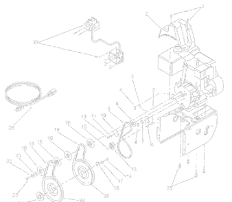 Engineandv-Belts Diagram and Parts List for 31AE640F000 2001 Yard Machines Snow Blower